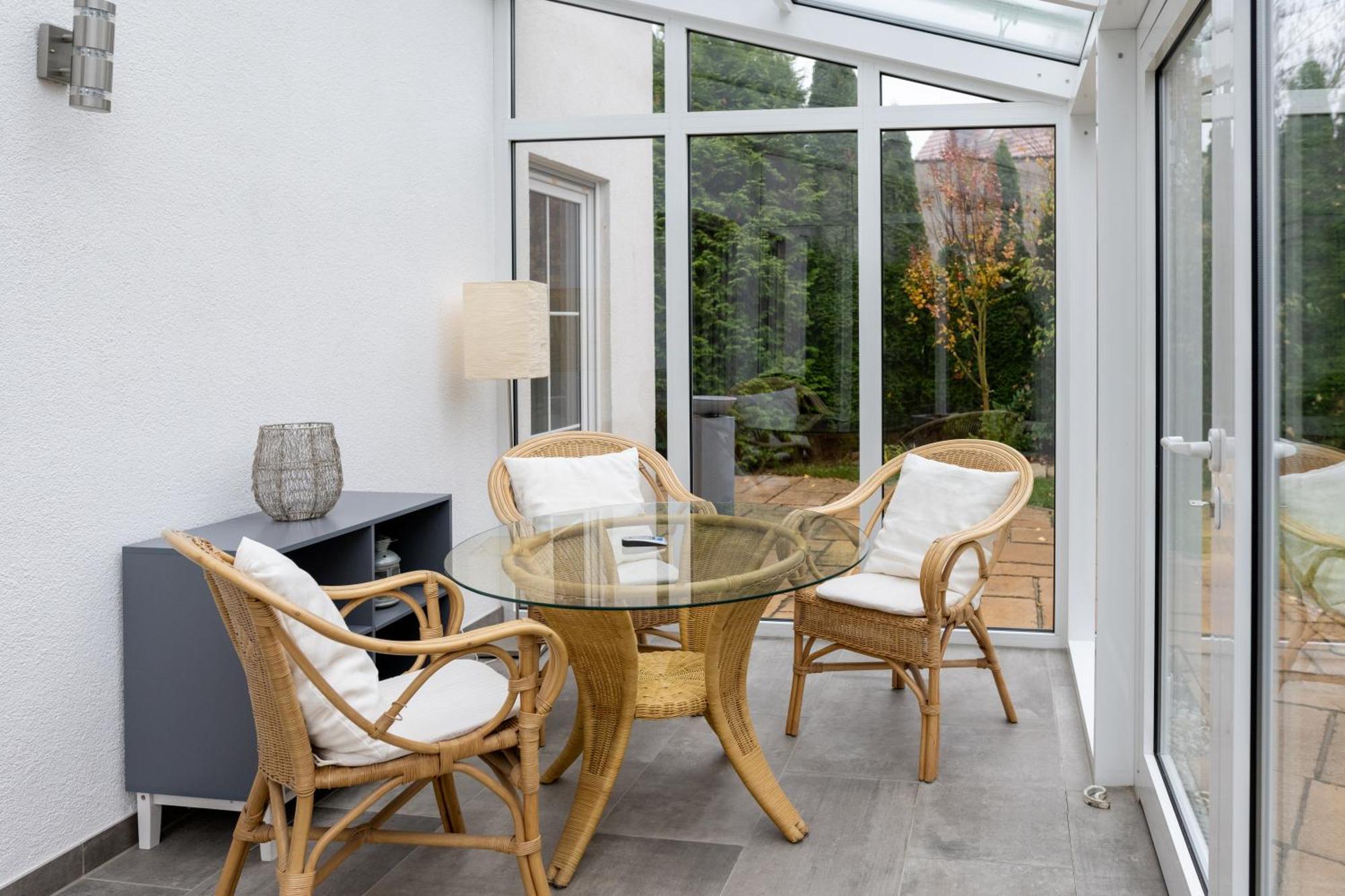 Ganzes Ferienhaus In Leipzig Mit Garage Und Fussbodenheizung Экстерьер фото